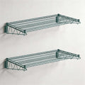 2 Pack 24" x 48" Green Epoxy NSF Wire Wall Shelf, Heavy Duty Wall Mounted Storage Rack, Industrial Metal Shelving for Garage, Warehouse by Zedfire