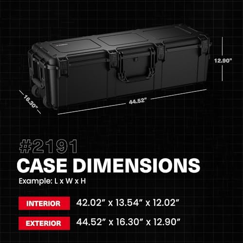 Condition 1 45" Waterproof Hard Case with Wheels & Pluckable Foam, Black - Image 2