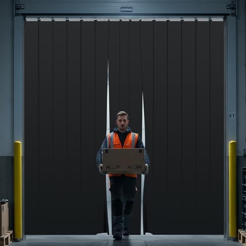 Juexica 36 X 80 Inch Black Freezer Door Curtain Plastic Strips by Juexica