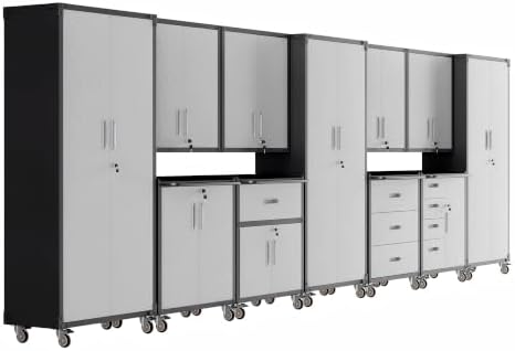 11-Piece Garage Storage Cabinets System Heavy Duty Workshop Set by FLIXELIO