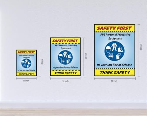 PPE - Personal Protective Equipment Poster, 22" X 28" Framed, Lean Manufacturing Posters Made in the USA - Image 2