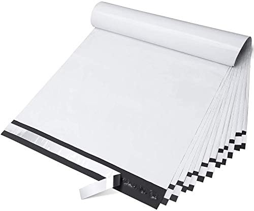 Fuxury Large Poly Mailers 14.5x19" 100Pcs,Shipping Bags for Clothing,White by Fuxury