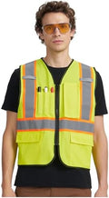 A-KSAFETY High Visibility Safety Vest for Men Women with Pockets and Zipper by Unknown