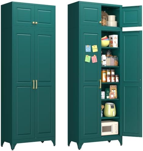 Polup 90" Pantry Cabinet, Tall Metal Storage Cabinet with Doors and Shelves by POLUP