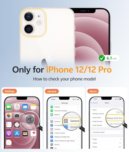 FNTCASE for iPhone 12 / 12 Pro Case, with Screen Protector, Fit for Magsafe - Image 2