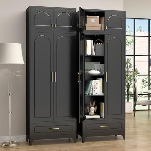 SteeLoong 90" H Kitchen Pantry Cabinet, Metal Storage Cabinet with Drawer by Steeloong
