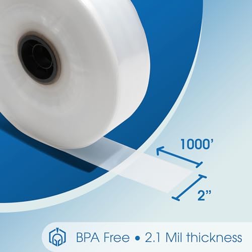 2" Wide LDPE Flat Poly Tubing Mini Roll, 2" W x 1000' L, 2 Mil - Image 2