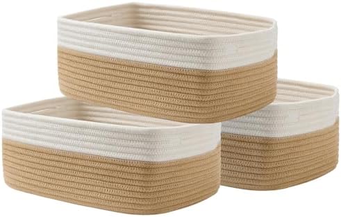 KALLAX Small Woven Storage Basket for Organizing, 13.5x9.5x5 inches, 3 Pack by KALLAX