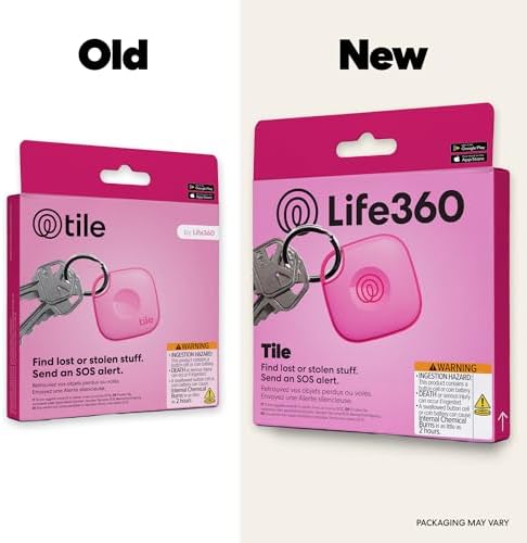 Life360 Tile - Bluetooth Tracker, Keys Finder and Item Locator for Keys, Bags and More. Phone Finder. Both iOS and Android Compatible. 1-Pack (Pink Punch) - Image 2