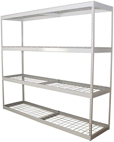 SafeRacks Steel Garage Shelving Rack, 500lb/Shelf, White (24x92x84) - Image 4