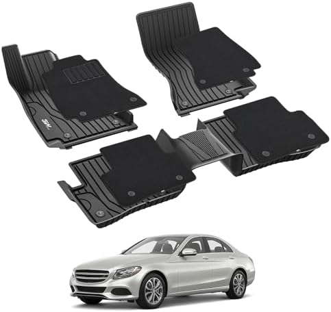 3W Floor Mats with Carpets for Mercedes Benz C-Class 2015-2021 by 3W