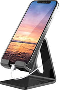 Crpich Acrylic Phone Stand, Ergonomic Design for Apple iPhone and Samsung Galaxy, Compatible with 4-8 Inch Screens, Black by Crpich