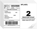 MFLABEL Half Sheet Shipping Labels 8.5x11 Inch - No Cut Needed! Self-Adhesive 8.5"x5.5" Labels for Laser/Inkjet (2000 Sheets = 4000 Labels) + Free 192 Fragile Stickers - FBA, UPS, FedEx by MFLABEL