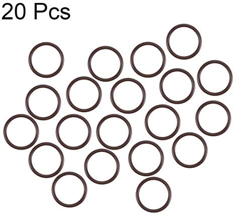 uxcell Fluorine Rubber O-Rings 19mm OD 15mm ID 2mm Width, Metric FKM Sealing Gasket, Pack of 20 - Image 2