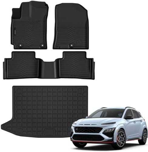 AUXKO Floor Mats Cargo Mat for Hyundai Kona Gas 2018-2023 Kona N 2022-2023 by AUXKO