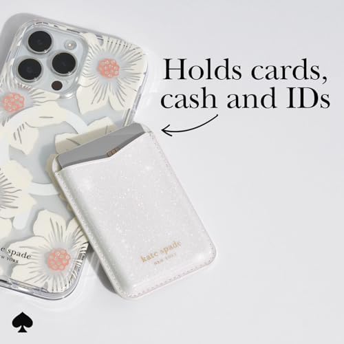 kate spade new york Magnetic Card Holder/Wallet - White Glitter - Image 2
