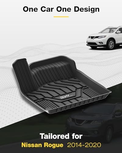 3W Floor Mats for Nissan Rogue 2014-2020 (NOT Rouge Sports/Select Models) - Image 2
