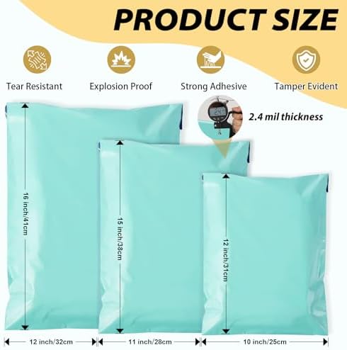 Oududianzi Poly Mailers Variety Size Pack, 30PCS Shipping Bags, Packaging Bags, Self-Seal Polymailers, Mailers Poly Bags, Assorted Shipping Envelopes for Small Business (10x12, 11x15, 12.5x16) - Image 2