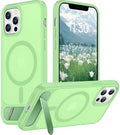 Temdan Magnetic Compatible with iPhone 12 Case & iPhone 12 Pro Case, [Built-in Invisible Kickstand][Compatible with MagSafe][Military Grade Shockproof] Slim Translucent Matte Phone Case 6.1" by Temdan