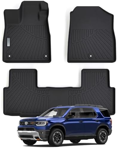 Floor Liners Floor mats for 2026 Passport TPE All Weather Protection 1st & 2nd Row Car Floor Mats Accessories-Black by SANBAN-AXE