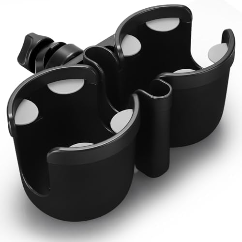 Accmor Stroller Cup Holder with Phone Holder, Bike Cup Holder, Walker Scooter Wheelchair Cup Holder Attachment, Universal Cup Holder for Uppababy Graco Strollers by Accmor