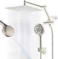 12" Metal Rain Shower Head with Handheld 10 Spray, High-Pressure Showerhead by iFealClear