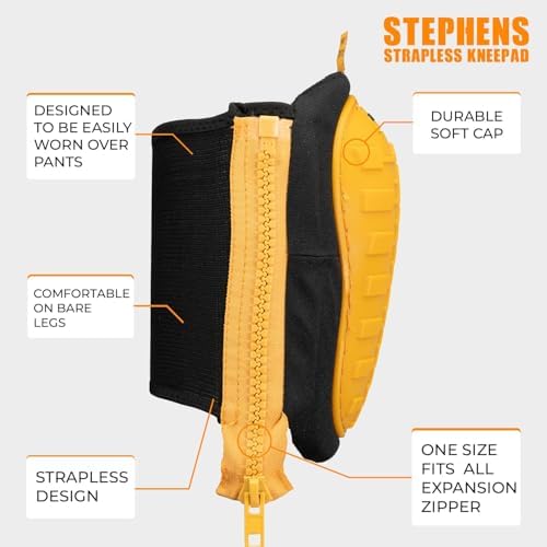 Strapless Knee Pads for Construction | Heavy-Duty Non-Slip Work Knee Pads - Image 2