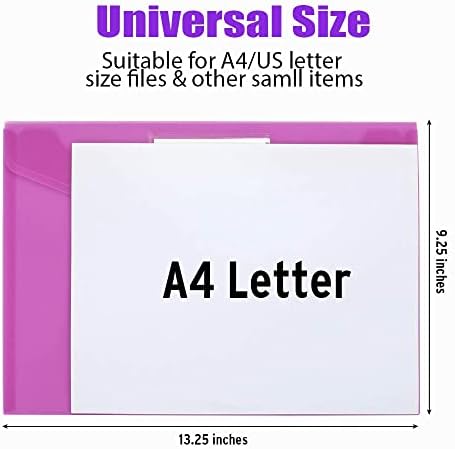 Sooez 36 Pack File Folders, Clear Poly Envelopes Plastic Folders A4 Pouch - Image 5