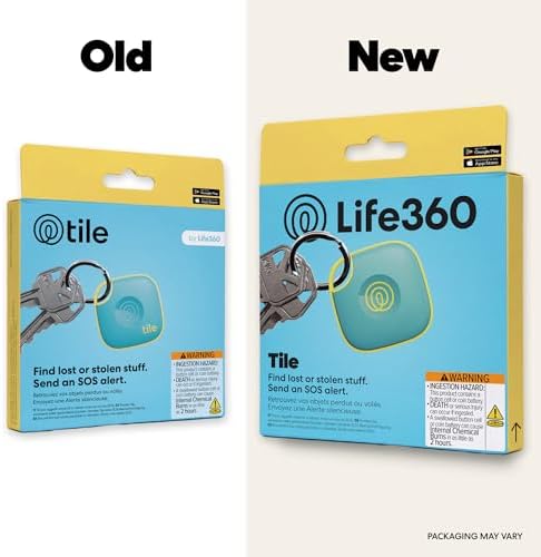 Life360 Tile - Bluetooth Tracker, Keys Finder and Item Locator for Keys, Bags and More. Phone Finder. Both iOS and Android Compatible. 1-Pack (Aqua Lemon) - Image 2