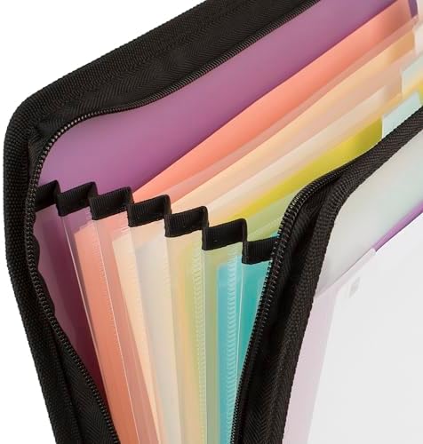 Five Star Expanding File Organizer + Study App, 7-Pocket Accordian File Organizer, Zipper Closure, Holds 8-1/2" x 11" Paper, Amethyst Purple (350099G-ECM) - Image 5