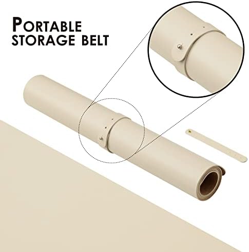 Cork Desk Mat - Dual-Sided Desk Pad for Office and Home - Desk Organization and Accessories - Ideal for Large Mouse Pad and Desk Mats on Top of Desks(Beige,27.6"x 13.8") - Image 4