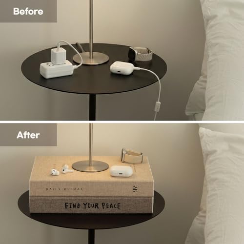 Book Shape Decorative Cable Management Box - Expandable Cable Organizer Box with Magnetic Closure for Home & Office (Daily Trust, Standard) - Image 2