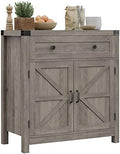 HOSTACK Kitchen Storage Cabinet, Farmhouse Coffee Bar Cabinet, Ash Gray by HOSTACK