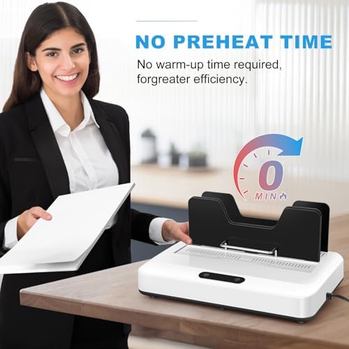 Thermal Binding Machine, 500 Sheets Capacity, No Preheat Time, Digital Touch Panel with Air Cooling, Electric Binder for A4/A5/Letter Size Business Documents, Office and Home Projects - Image 4