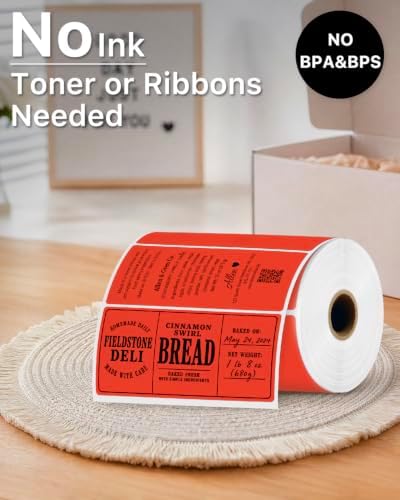 iEager 4x2 Inch Thermal Labels, Red Durable Thermal Printer Stickers - Image 6