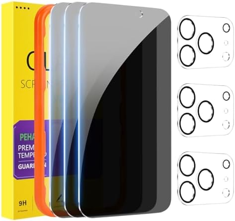 PEHAEL for iPhone 17 Pro Privacy Screen Protector+Camera Lens Protector by PEHAEL