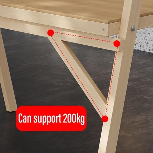 Outdoor Display Cart Thickened Wooden Frame Easy Installation 140kg Load Bearing 360° Swivel Wheels Portable Stall for Market Street Vending Events(White,150cm(59in)) - Image 4