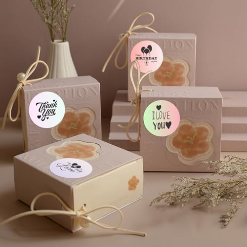 2-Inch 200PCS Round Thermal Stickers, 4 Gradient Colors & No Residue, Tear-Resistant Sticker Labels for Tags Scrapbooking/DIY Crafts/Gift Decoratio,Gradient Pink - Image 6