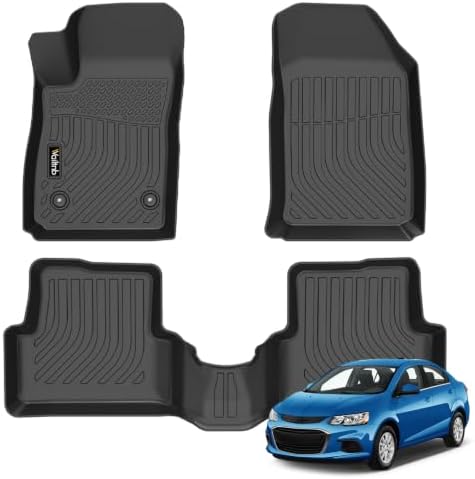Wailtnb-Floor Mats Custom for Chevrolet/Chevy Sonic 2012-2020 All Weather Protection Waterproof Non-Slip Durable Floor Liners Fits Front& 2nd Row Accessories by Wailtnb