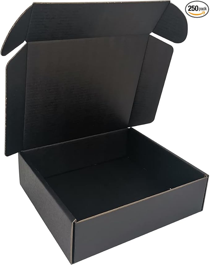250 Pack 7x6x2'' Small Shipping Boxes, Corrugated Cardboard Mailers by CH-BOX