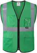JKSafety Safety Vest for men women Hi Vis Vest with Pockets and Zipper High Visibility Construction Vests BX310 by JKSafety