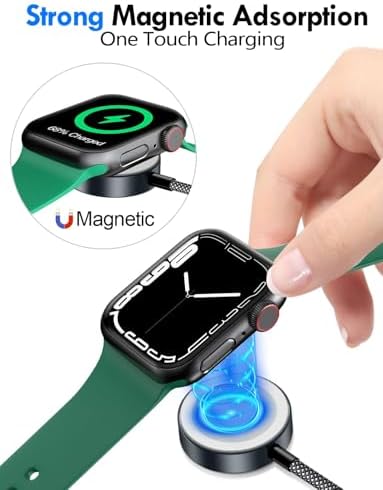 2Pack Travel Essentials for Apple Watch Charger,3-in-2 Multi Charging Cable - Image 6