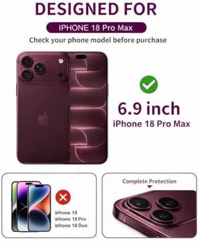 2 Pack Privacy Screen Protector for iPhone 18 Pro Max Glass - Image 2