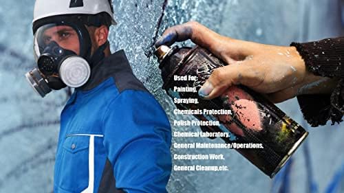 SYINE Organic Vapors Full Respirator Mask Gas Mask Spray Paint Chemical Formaldehyde Dustproof Respiratory Protection,Respirator with 1 Pair Filter Cartridges and Carrier Bag - Image 6