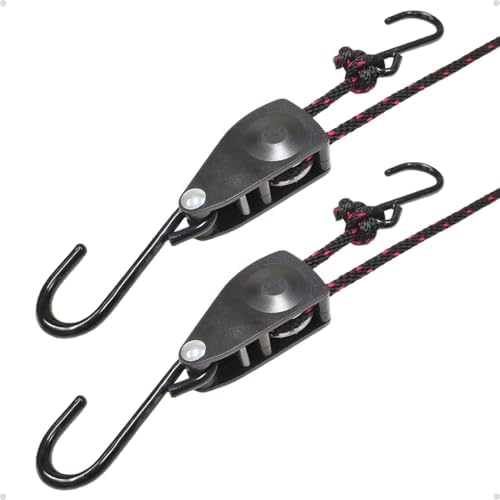 1/4" Ratchet Tie Downs Rope, The Boss Tie Down, Kayak Rope Tie Down by EVMANZ