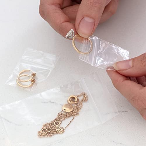 1.5" x 1.5" Tiny Zip Bags, 1000 Pack, 2.5 Mil, Reclosable Jewelry Bags, GPI - Image 3