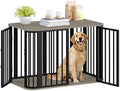 Hzuaneri 39.4'' L Dog Crate Furniture, Wooden Dog Kennel Indoor Dogs Cage by Hzuaneri