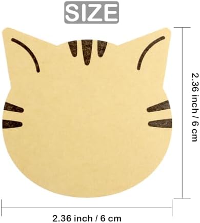 Cute Cat Name Stickers 2 Rolls 2.4 Inch Blank Brown Kraft Full Adhesive Sticky Notes 240 Pcs Writable Sealing Labels for Jars Lids Canning Bottles Gift Baking Packaging (Big cat) - Image 3