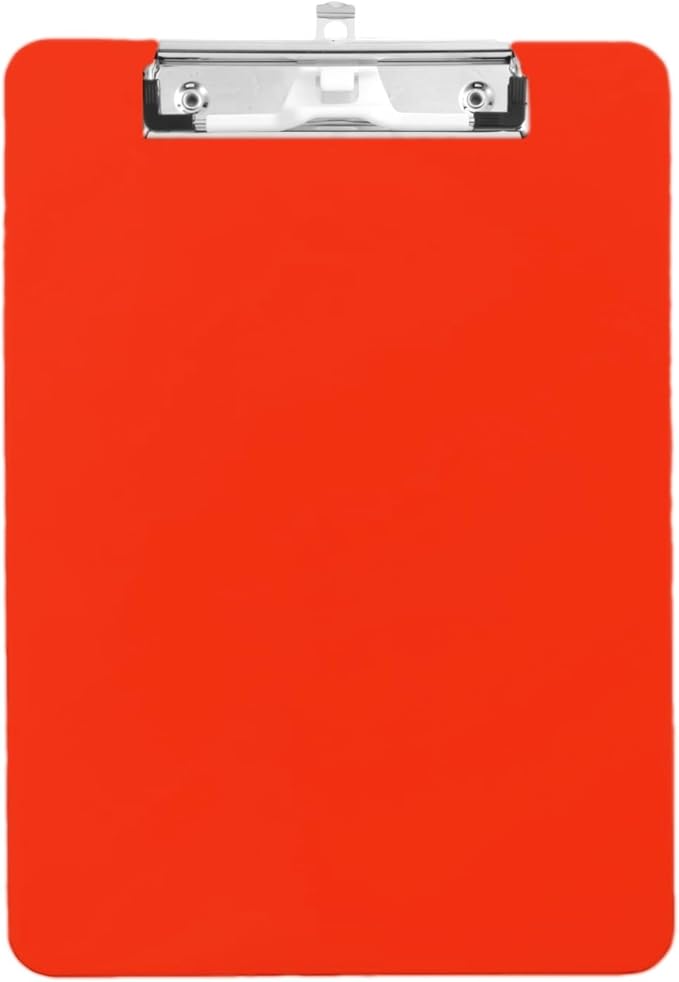 Red Nursing Clipboard with Pen Holder, Plastic Clip Boards 8.5x11 Heavy Duty by TFDLCGzm