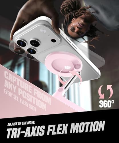 GolbinBox Magnetic Phone Holder for Gym,Adjustable Tripod Mount Ring Pink - Image 3